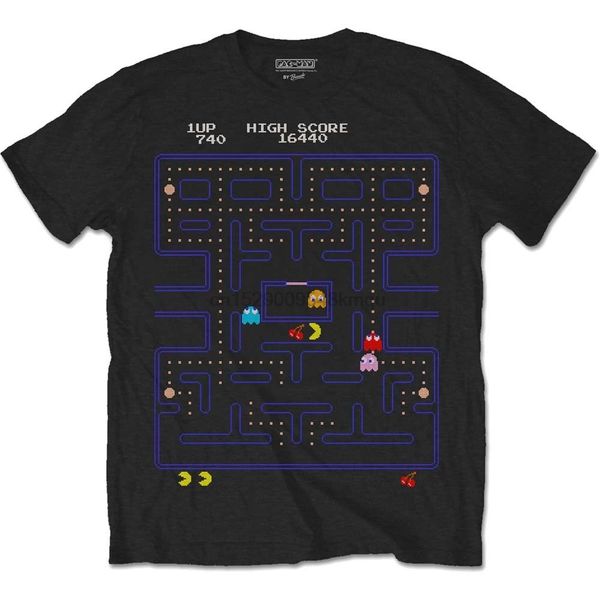 pac-man game screen classic official pacman namco arcade game black mens t-shirt 100% cotton tee shirt wholesale tee
pac-man game screen classic official pacman namco arcade game black mens t-shirt 100% cotton tee shirt wholesale tee