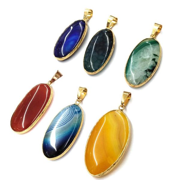charms egg-shaped agates natural stone pendants temperament making for jewelry necklace accessories gift women size 22x45mm, Bronze;silver
charms egg-shaped agates natural stone pendants temperament making for jewelry necklace accessories gift women size 22x45mm, Bronze;silver
