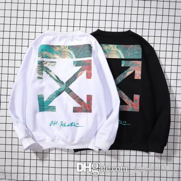 new mens casual sweatshirts ow limited round neck sweater cotton strait oil painting autumn explosion, Black
new mens casual sweatshirts ow limited round neck sweater cotton strait oil painting autumn explosion, Black