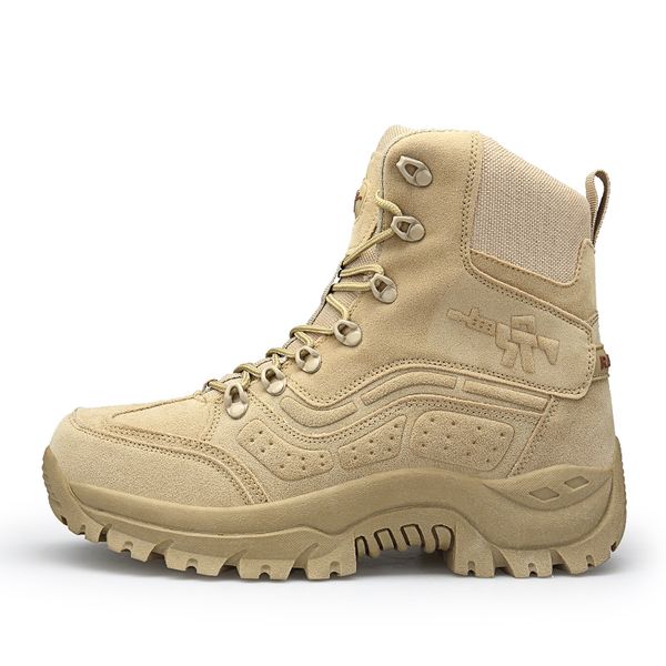 outdoor men hiking shoes waterproof breathable tactical combat army boots desert training sneakers anti-slip mens boots 
outdoor men hiking shoes waterproof breathable tactical combat army boots desert training sneakers anti-slip mens boots