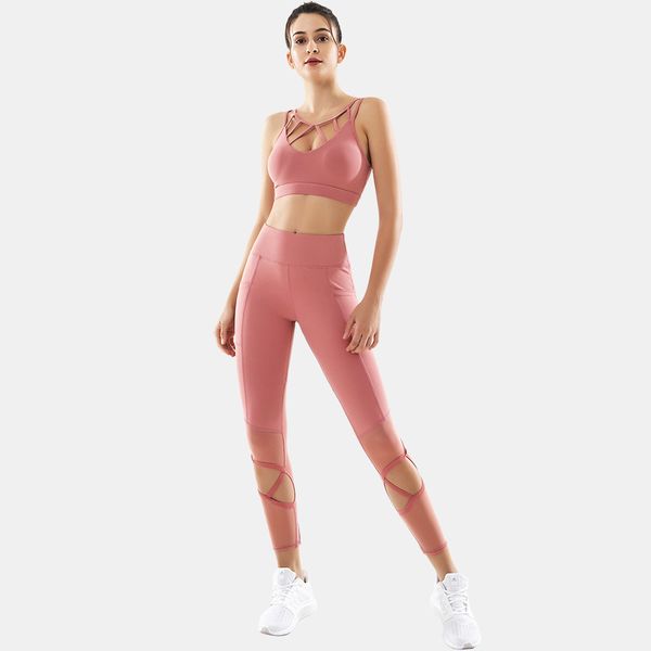 women's tracksuit female sports fitness suit corset mesh high-waisted buttock pants yoga suit two-piece 3-color available, Gray
women's tracksuit female sports fitness suit corset mesh high-waisted buttock pants yoga suit two-piece 3-color available, Gray