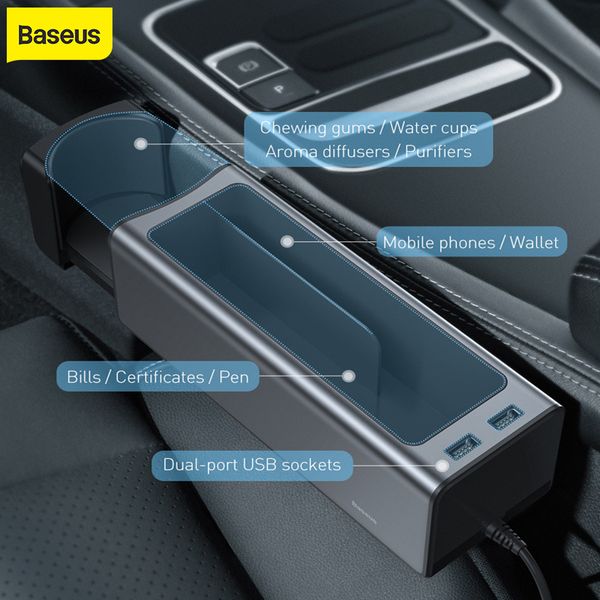 baseus car storage box universal car organizer storage box dual usb charge for pocket organizer wallet cigarette key phone holde
baseus car storage box universal car organizer storage box dual usb charge for pocket organizer wallet cigarette key phone holde