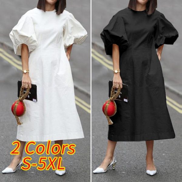 plus size women dress 2020 vonda summer casual o neck short lantern sleeve long dresses 5xl bohemian party vestidos femme, Black;gray
plus size women dress 2020 vonda summer casual o neck short lantern sleeve long dresses 5xl bohemian party vestidos femme, Black;gray