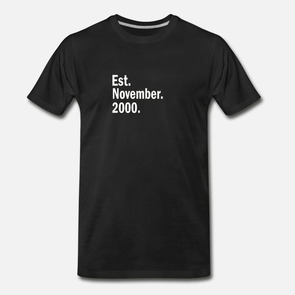 est november 2000 t shirt men customize 100% cotton euro size s-3xl loose humor spring autumn letters shirt
est november 2000 t shirt men customize 100% cotton euro size s-3xl loose humor spring autumn letters shirt