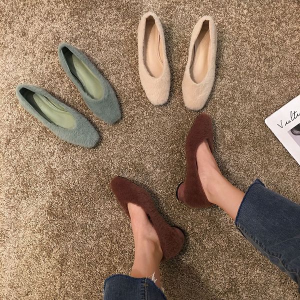 stylish fresh velvet furry shoes woman shallow brief winter flats solid all match slip on moccasins female square toe loafers, Black
stylish fresh velvet furry shoes woman shallow brief winter flats solid all match slip on moccasins female square toe loafers, Black