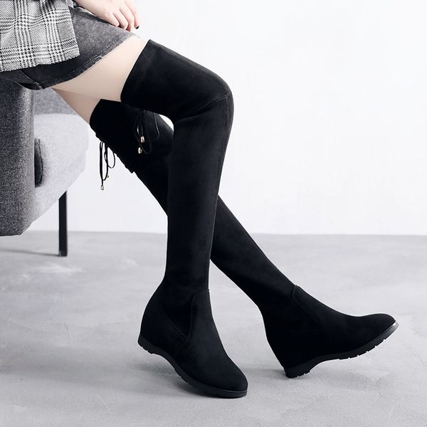 осень зима бинты высота увеличение над коленом boots 2020 stretch платформа boots женщины бедренной кости высокие дамы, Black
осень зима бинты высота увеличение над коленом boots 2020 stretch платформа boots женщины бедренной кости высокие дамы, Black