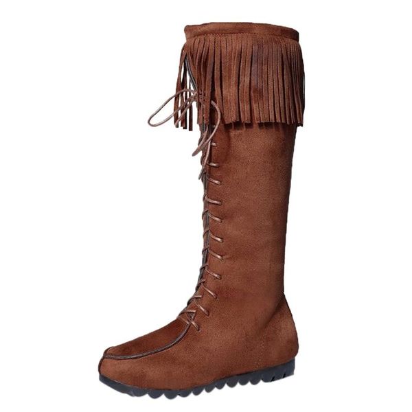 lace up knee high boots women autumn soft leather fashion fringe flat heels long boots tassel woman shoes winter nice, Black
lace up knee high boots women autumn soft leather fashion fringe flat heels long boots tassel woman shoes winter nice, Black