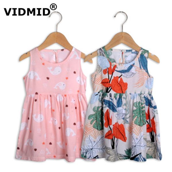 vidmid baby girls summer cartoon sleeveless dresses cotton clothes dresses kids girls casual children clothing 7119 02, Red;yellow
vidmid baby girls summer cartoon sleeveless dresses cotton clothes dresses kids girls casual children clothing 7119 02, Red;yellow