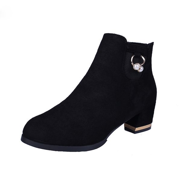 winter female high heel boots solid color pointed zipper to work snow boots suede non-slip outdoor party women's boots, Black
winter female high heel boots solid color pointed zipper to work snow boots suede non-slip outdoor party women's boots, Black