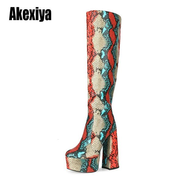 colorful snake skin boots women high heels thick mid-calf boot round toe zip platform boots slouch 2020 large size 43 u728, Black
colorful snake skin boots women high heels thick mid-calf boot round toe zip platform boots slouch 2020 large size 43 u728, Black