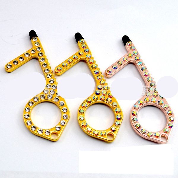 crystal inlaid no touch contactless door openers silicone heads touchless kirsite keyring edc tool touch screen pen press elevator 4 5fs c2 
crystal inlaid no touch contactless door openers silicone heads touchless kirsite keyring edc tool touch screen pen press elevator 4 5fs c2