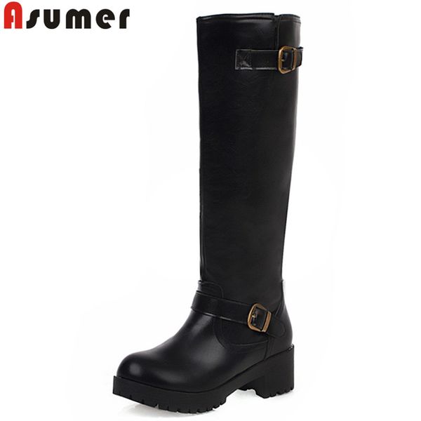 asumer 2020 new knee high boots round toe zip autumn winter boots women square high heels shoes ladies big size 34-43, Black
asumer 2020 new knee high boots round toe zip autumn winter boots women square high heels shoes ladies big size 34-43, Black