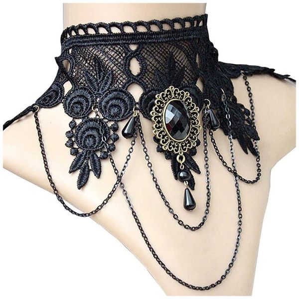 chokers charms punk tassel necklace black vintage clavicle chain wedding party boho lace choker women's banquet jewelry, Golden;silver
chokers charms punk tassel necklace black vintage clavicle chain wedding party boho lace choker women's banquet jewelry, Golden;silver