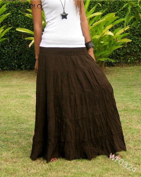 lugentolo women pleated skirt 2020 elastic waist stitching sweet fashion solid color loose big swing female casual long skirt, Black
lugentolo women pleated skirt 2020 elastic waist stitching sweet fashion solid color loose big swing female casual long skirt, Black
