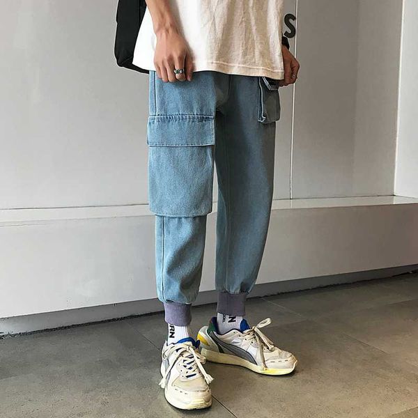19 summer men's new pattern fashion letter embroidered jeans cargo pocket casual pants cowboy blue color trousers size -2xl
19 summer men's new pattern fashion letter embroidered jeans cargo pocket casual pants cowboy blue color trousers size -2xl