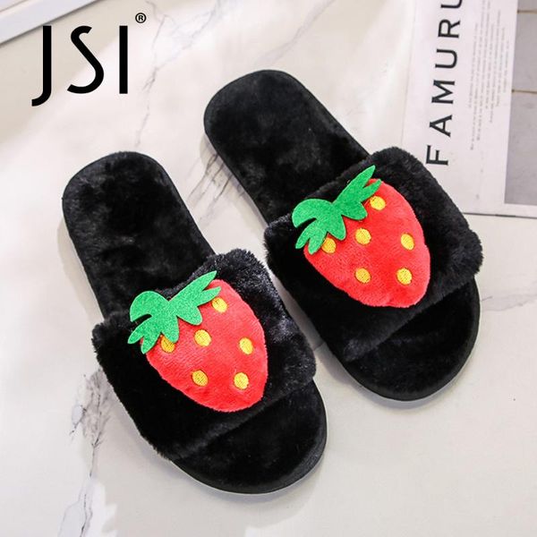 jsi sweet style winter slipper women fluffy fur slides ladies soft indoor fruit plush slippers shoes t58, Black
jsi sweet style winter slipper women fluffy fur slides ladies soft indoor fruit plush slippers shoes t58, Black