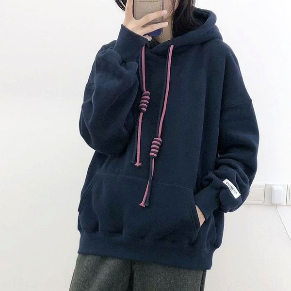 korean colored rope hat rope is very insautumn and winter warm sweater thick velvet warm loose boyfriend style hooded sweater d1whz, Black
korean colored rope hat rope is very insautumn and winter warm sweater thick velvet warm loose boyfriend style hooded sweater d1whz, Black