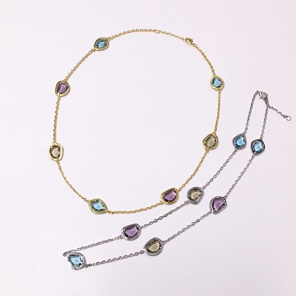 chains elegant geometric shape multicolor candy faceted crystal stone charm necklace fashion irregular women girls party jewelry, Silver
chains elegant geometric shape multicolor candy faceted crystal stone charm necklace fashion irregular women girls party jewelry, Silver