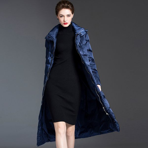 new women's winter runway down coats hooded collar long sleeves white duck down fashion casual long outerwear overcoat parkas, Black
new women's winter runway down coats hooded collar long sleeves white duck down fashion casual long outerwear overcoat parkas, Black