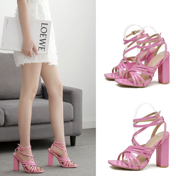 women sandals ankle strap open toe summer women shoes ladies high heels thick high heel gladiator sandals pumps, Black
women sandals ankle strap open toe summer women shoes ladies high heels thick high heel gladiator sandals pumps, Black
