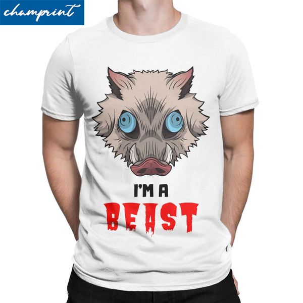 men t-shirt i'm a beast hashibira inosuke funny tee shirt short sleeve demon slayer anime t shirt round neck gift idea 
men t-shirt i'm a beast hashibira inosuke funny tee shirt short sleeve demon slayer anime t shirt round neck gift idea