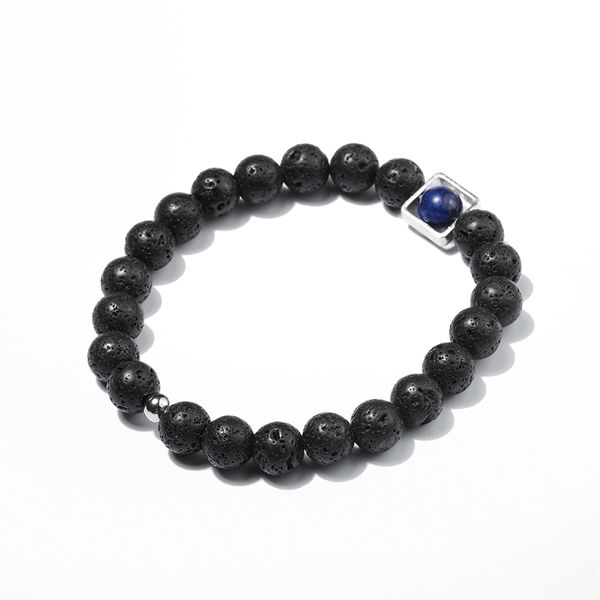 wholesale natural lava stone and lapis lazuli simple bracelets beads bracelet for jewelry gift, Black
wholesale natural lava stone and lapis lazuli simple bracelets beads bracelet for jewelry gift, Black