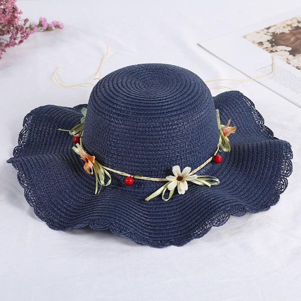 Fashion Straw Cap Foldable Ladies Woven Straw Beach Sun Hat with Flower Women Summer Wide Brim Cap Wreath Sun Hat, Blue;gray
Fashion Straw Cap Foldable Ladies Woven Straw Beach Sun Hat with Flower Women Summer Wide Brim Cap Wreath Sun Hat, Blue;gray