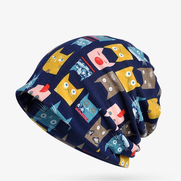 autumn winter skullies beanie caps warm turban hat women's fashion cute cats print scarf female neck scarf hat dual-use, Blue;gray
autumn winter skullies beanie caps warm turban hat women's fashion cute cats print scarf female neck scarf hat dual-use, Blue;gray