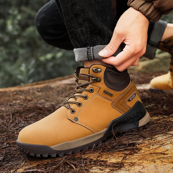 boots leather winter men outdoor work casual shoes comfortable lace up fashion ankle, Black
boots leather winter men outdoor work casual shoes comfortable lace up fashion ankle, Black