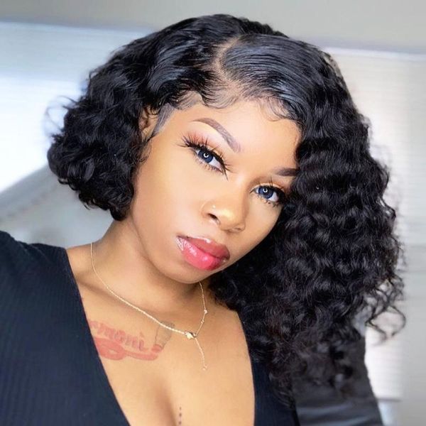 lace wigs reshine hair 4x4 closure wig deep wave human remy mongolian curly short bob for black women, Black;brown
lace wigs reshine hair 4x4 closure wig deep wave human remy mongolian curly short bob for black women, Black;brown