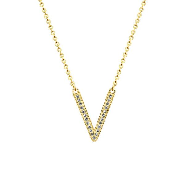 pendant necklaces crystal v necklace dainty jewelry stainless steel gold color chevron pave lady elegant party accessories, Silver
pendant necklaces crystal v necklace dainty jewelry stainless steel gold color chevron pave lady elegant party accessories, Silver