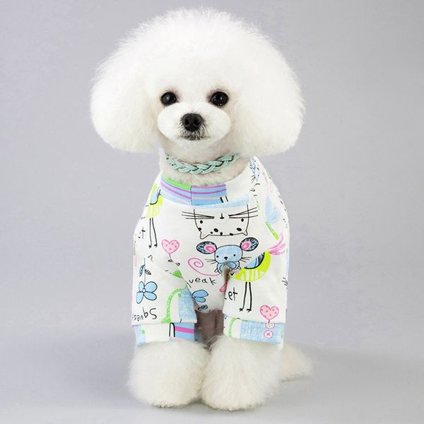 dog apparel pet breathable jumpsuits pajamas clothing for dogs rompers cotton clothes print
dog apparel pet breathable jumpsuits pajamas clothing for dogs rompers cotton clothes print