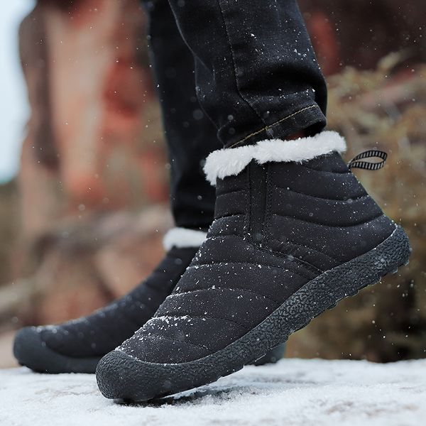leather men boots winter with super warm snow boots men winter work casual shoes sneakers high rubber ankle female, Black
leather men boots winter with super warm snow boots men winter work casual shoes sneakers high rubber ankle female, Black