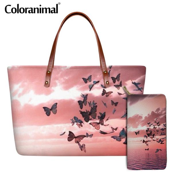 coloranimal pretty fashion 3d butterfly printed women handbags large shoulder bags with pu wallets tote crossbody bags for lady
coloranimal pretty fashion 3d butterfly printed women handbags large shoulder bags with pu wallets tote crossbody bags for lady