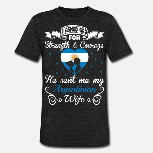 asked god strength courage sent argentinian wife t shirt men designer cotton s-xxxl male cute basic summer style formal shirt
asked god strength courage sent argentinian wife t shirt men designer cotton s-xxxl male cute basic summer style formal shirt