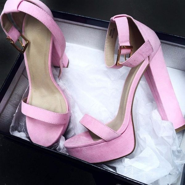 chunky heels sandals buckle ankle strap peep toe high platform cut-out dress shoes thick heels party shoes pink blue, Black
chunky heels sandals buckle ankle strap peep toe high platform cut-out dress shoes thick heels party shoes pink blue, Black
