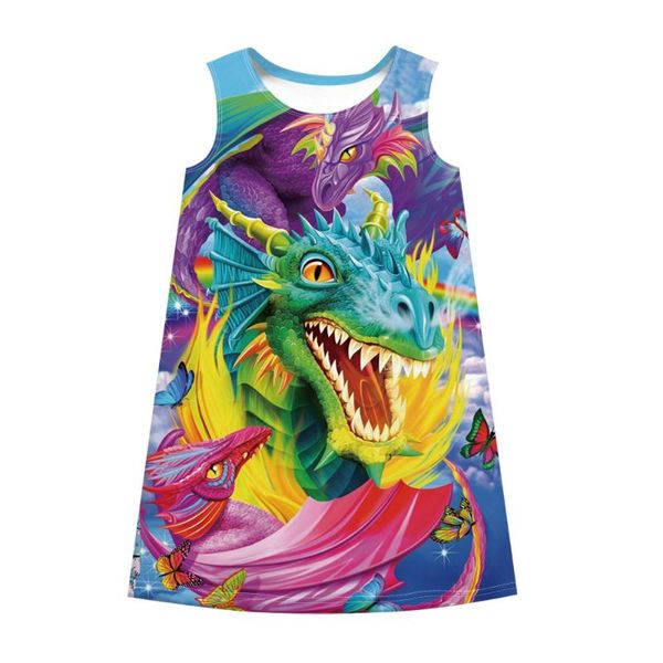 summer teenage girls dress 3d dragon colorful print sleeveless vest dresses for girls 7 8 9 10 11 12 years children clothes, Red;yellow
summer teenage girls dress 3d dragon colorful print sleeveless vest dresses for girls 7 8 9 10 11 12 years children clothes, Red;yellow