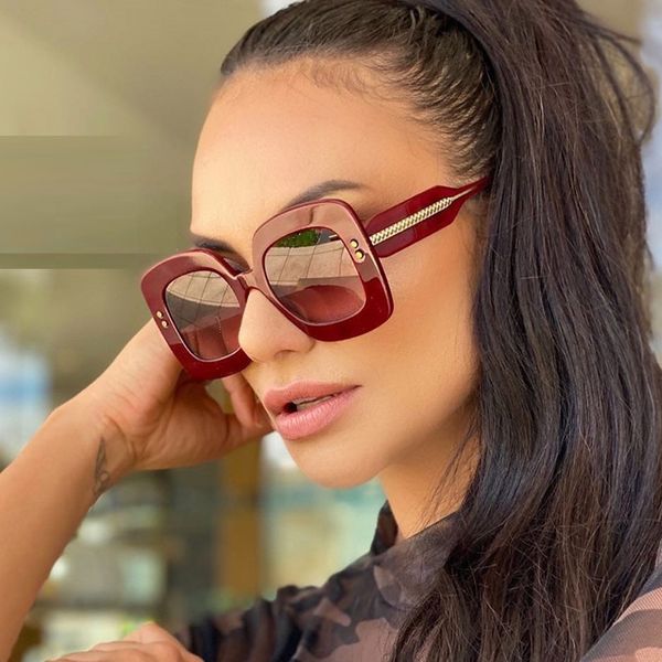 sunglasses fashion square brand women rivet metal pins oversized sun glasses for female vintage glassses uv400, White;black
sunglasses fashion square brand women rivet metal pins oversized sun glasses for female vintage glassses uv400, White;black