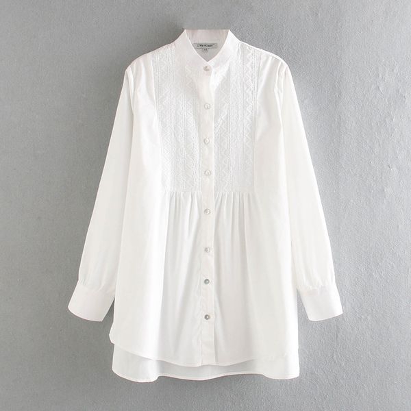 women's blouses & shirts 2021 summer women white pleated long sleeve 100% cotton poplin female fashion street shirt smock clothes
women's blouses & shirts 2021 summer women white pleated long sleeve 100% cotton poplin female fashion street shirt smock clothes