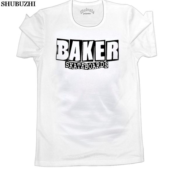 new baker skateboards logo short sleeve black men's t-shirt men tees