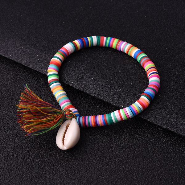 s1725 fashion jewelry soft pottery bracelet tassels shell pendant colorful beads bracelet, Golden;silver
s1725 fashion jewelry soft pottery bracelet tassels shell pendant colorful beads bracelet, Golden;silver