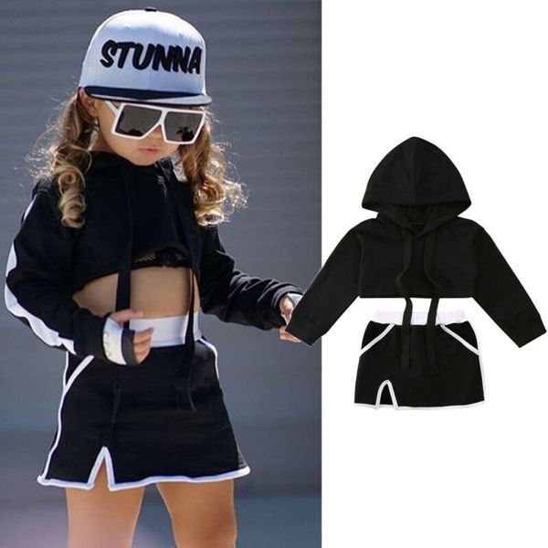 running sets kids toddler girls clothes long sleeve pullover hooded crop mini skirt casual outfits 1-6y, Black;blue
running sets kids toddler girls clothes long sleeve pullover hooded crop mini skirt casual outfits 1-6y, Black;blue
