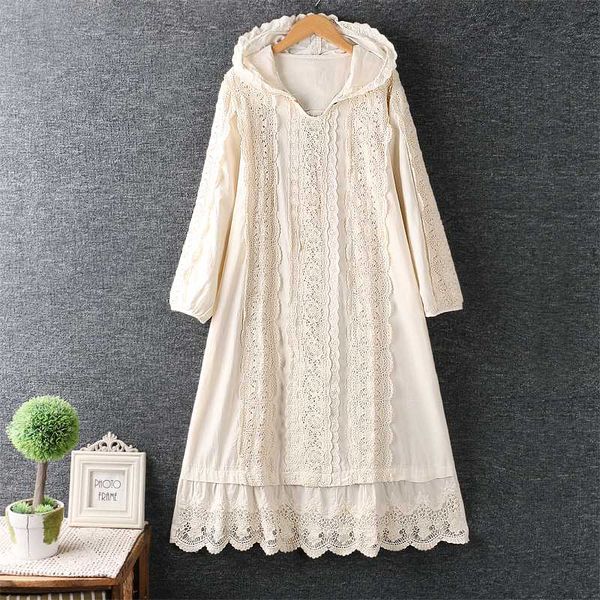 casual dresses autumn dress women cotton sweet fresh hooded hollow hook lace splicing long sleeve loose midi, Black;gray
casual dresses autumn dress women cotton sweet fresh hooded hollow hook lace splicing long sleeve loose midi, Black;gray