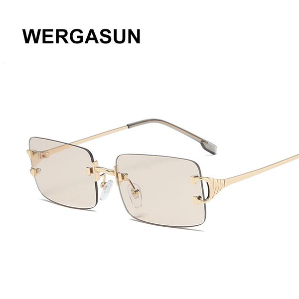 wergasun fashion rimless sunglasses women trendy small rectangle sun glasses summer traveling style uv400 shades for men, White;black
wergasun fashion rimless sunglasses women trendy small rectangle sun glasses summer traveling style uv400 shades for men, White;black