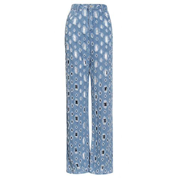 high street new fashion 2020 designer shorts women's ripped hole tassel denim long pants, Blue
high street new fashion 2020 designer shorts women's ripped hole tassel denim long pants, Blue