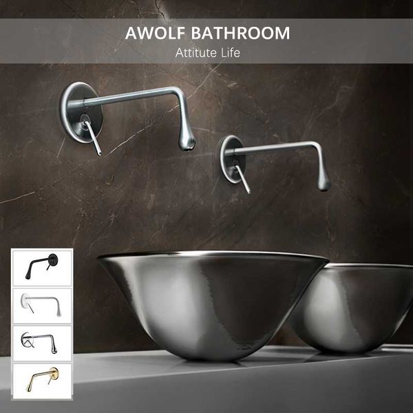 Basin Faucet Tap Solid Brass Bathroom Mixer Wall Mounted Black White Gold Single Handle Hot and cold bathroom sink Faucet ML8096
Basin Faucet Tap Solid Brass Bathroom Mixer Wall Mounted Black White Gold Single Handle Hot and cold bathroom sink Faucet ML8096