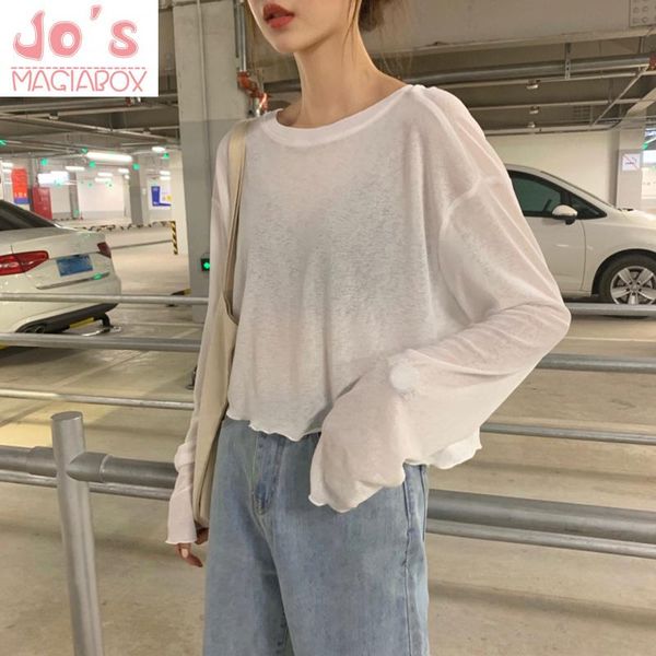 women's blouses & shirts casual korean vogue women solid chiffon and ladies vintage o-neck long sleeve loose short blusas mujer, White
women's blouses & shirts casual korean vogue women solid chiffon and ladies vintage o-neck long sleeve loose short blusas mujer, White