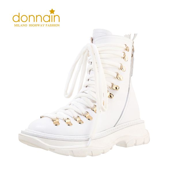 donnain autumn genuine leather platform boots high casual shoes fashion round toe lace up solid shoes metal decoration white, Black
donnain autumn genuine leather platform boots high casual shoes fashion round toe lace up solid shoes metal decoration white, Black