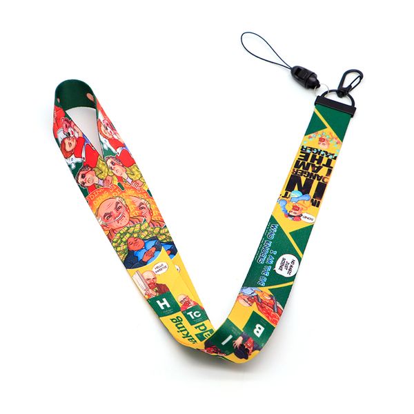 tv show breaking bad lanyard for phones cartoon anime lanyards phone case lanyard for keys mobile phone neck straps a156, Silver