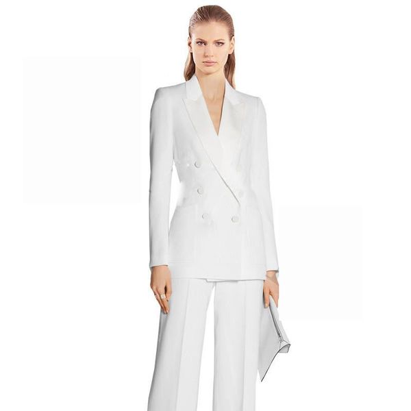 office uniform designs women female business suit women evening pant suits 2 pcs, White
office uniform designs women female business suit women evening pant suits 2 pcs, White